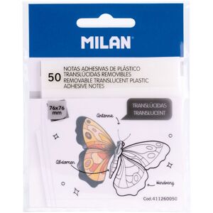 Milan - Block 50 Ablösbare Transluzente Haftnotizen, Transparent, 76x76mm Mailand Milan - Block 50 Ablösbare Transluzente Haftnotizen, Transparent, 76x76mm Mailand