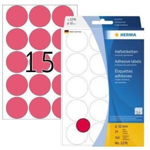 Herma Markierungspunkt 32mm Papier Leuchtrot 360 Etik./pack. Herma Markierungspunkt 32mm Papier Leuchtrot 360 Etik./pack.