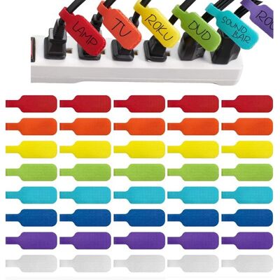 OEM Dailygoods – Kabelanhänger, 40 Stück – Wiederverwendbar – Wasserfest – Nylon – Kennzeichnung – Organisation – 8 Farben – Etiketten OEM Dailygoods – Kabelanhänger, 40 Stück – Wiederverwendbar – Wasserfest – Nylon – Kennzeichnung – Organisation – 8 Farben – Etiketten