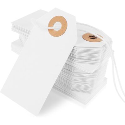 OEM Konvolut Von 100 Etiketten Mit Weißem Faden Geschenkanhänger Für Den Carehabi-flohmarkt Kraftpapieretikett Mit Verstärkter Kordel Preisetikett OEM Konvolut Von 100 Etiketten Mit Weißem Faden Geschenkanhänger Für Den Carehabi-flohmarkt Kraftpapieretikett Mit Verstärkter Kordel Preisetikett