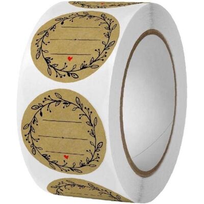 OEM Runde, Ablösbare Kraftpapier-etiketten Auf Der Rolle Zum Organisieren Und Mehr OEM Runde, Ablösbare Kraftpapier-etiketten Auf Der Rolle Zum Organisieren Und Mehr