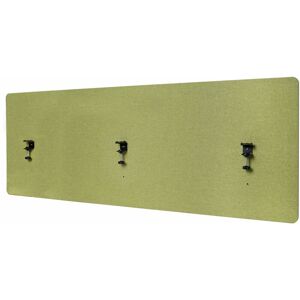 Akustik-Tischtrennwand HHG 943, Büro-Sichtschutz Schreibtisch Pinnwand, doppelwandig Stoff/Textil 60x160cm grün - green