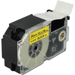 Vhbw - Kassette Patronen Schriftband 24 mm kompatibel mit Casio KL-820, KL-7400, KL-200E, KL-8100, KL-8200, KL-C500, CW-L300 Ersatz für XR-24YW,