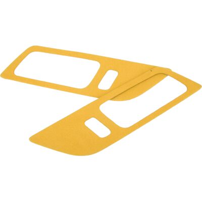 HEAT X Türgriffe Innen Mit Dekorativem Wildlederrahmen, Selbstklebend, Für Ford Mustang 2015–2021, Linkslenker, Gelb HEAT X Türgriffe Innen Mit Dekorativem Wildlederrahmen, Selbstklebend, Für Ford Mustang 2015–2021, Linkslenker, Gelb