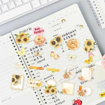 JUTE Sticker-set „schöner Tag“ – Blumen- Und Schmetterlingsserie – Notizbuchdekoration Mit Blumen- Und Schmetterlingsmotiven (40 Blatt) – Sonne Und Schmetterlinge Im Flug JUTE Sticker-set „schöner Tag“ – Blumen- Und Schmetterlingsserie – Notizbuchdekoration Mit Blumen- Und Schmetterlingsmotiven (40 Blatt) – Sonne Und Schmetterlinge Im Flug