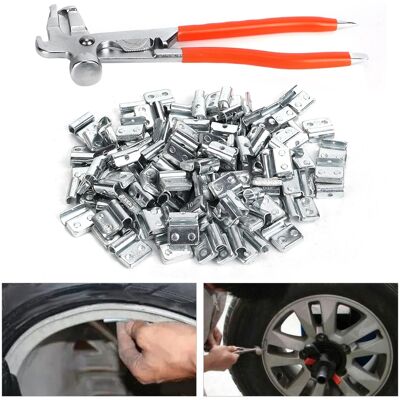 HEAT 100 Stück 10 G (0,35 Oz) Aluminiumlegierung Clip-on-haken-radgewicht P-style Autoreifenreparatur Mit Auswuchtzange HEAT 100 Stück 10 G (0,35 Oz) Aluminiumlegierung Clip-on-haken-radgewicht P-style Autoreifenreparatur Mit Auswuchtzange