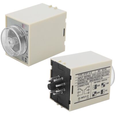HEAT Verzögerungs-timer-zeitrelais Mit Einstellbarem Drehknopf, Hochwertigem Pc-gehäuse, St3pa E, Ac220v, 50/60hz HEAT Verzögerungs-timer-zeitrelais Mit Einstellbarem Drehknopf, Hochwertigem Pc-gehäuse, St3pa E, Ac220v, 50/60hz