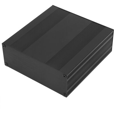 HEAT Schwarzes Aluminium-gehäuse Für Leiterplatten, Geteilte Ausführung, Diy-elektronikprojekte HEAT Schwarzes Aluminium-gehäuse Für Leiterplatten, Geteilte Ausführung, Diy-elektronikprojekte