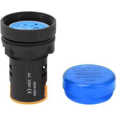 HEAT 10 Stück Berm Led-betriebsanzeigeleuchte, Pc-gehäuse, Flammhemmend, 22 Mm Durchmesser, 220 V, Ad16-22d/s, Blau HEAT 10 Stück Berm Led-betriebsanzeigeleuchte, Pc-gehäuse, Flammhemmend, 22 Mm Durchmesser, 220 V, Ad16-22d/s, Blau