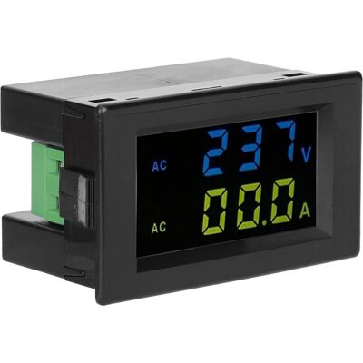 HEAT Digitales Voltmeter Mit Präziser Strommessung, Weiß/schwarz, Doppelanzeige, Schwarzes Gehäuse HEAT Digitales Voltmeter Mit Präziser Strommessung, Weiß/schwarz, Doppelanzeige, Schwarzes Gehäuse