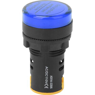 HEAT 10 Stück Berm Led-betriebsanzeigeleuchte, Flammhemmendes Pc-gehäuse, 22 Mm Durchmesser, 110 V, Ad16-22d/s, Blau HEAT 10 Stück Berm Led-betriebsanzeigeleuchte, Flammhemmendes Pc-gehäuse, 22 Mm Durchmesser, 110 V, Ad16-22d/s, Blau