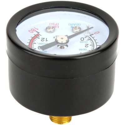 HEAT Manometer Für Luftkompressoren Y40, Gehäuse Aus Eisen, Instrumentendruckmessgerät HEAT Manometer Für Luftkompressoren Y40, Gehäuse Aus Eisen, Instrumentendruckmessgerät