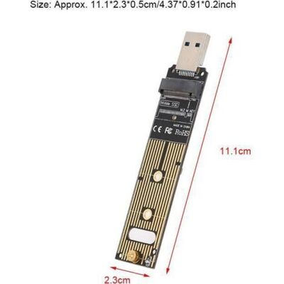 OEM Nvme-zu-usb-3.1-adapterkarte – M.2 Auf Usb 3.0 – Jms583-chip – Ohne Gehäuse – Schwarz OEM Nvme-zu-usb-3.1-adapterkarte – M.2 Auf Usb 3.0 – Jms583-chip – Ohne Gehäuse – Schwarz