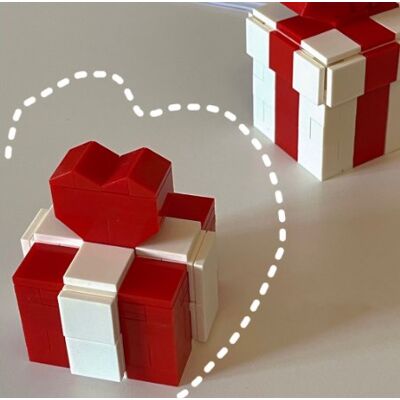 JUTE Herzförmige Geschenkbox Für Verlobungsringe, Lokal Aus Moc-bausteinen Gefertigt, Schmuckkästchen Für Jahrestag/valentinstag, Hochzeitsgeschenke JUTE Herzförmige Geschenkbox Für Verlobungsringe, Lokal Aus Moc-bausteinen Gefertigt, Schmuckkästchen Für Jahrestag/valentinstag, Hochzeitsgeschenke