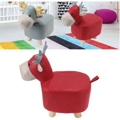 JUTE Niedlicher Und Trendiger Niedriger Hocker, Perfekt Für Faule Kinder, Für Den Gebrauch Zu Hause, Mit Einem Hübschen Hirschmuster, Einer Schuhbank In Form Eines Cartoon-tieres Und In Roter Farbe. JUTE Niedlicher Und Trendiger Niedriger Hocker, Perfekt Für Faule Kinder, Für Den Gebrauch Zu Hause, Mit Einem Hübschen Hirschmuster, Einer Schuhbank In Form Eines Cartoon-tieres Und In Roter Farbe.