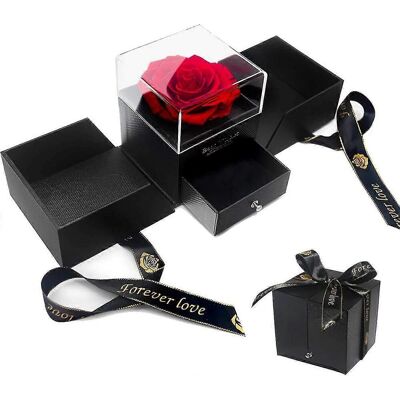 ZUVRA Handgefertigte Schmuckschatulle Mit Konservierten Rosen – Nie Verwelkte Rosen, Ewige Blume – Das Perfekte Geschenk Für Ihre Liebste Zum Valentinstag, Muttertag Oder Zu Weihnachten. ZUVRA Handgefertigte Schmuckschatulle Mit Konservierten Rosen – Nie Verwelkte Rosen, Ewige Blume – Das Perfekte Geschenk Für Ihre Liebste Zum Valentinstag, Muttertag Oder Zu Weihnachten.