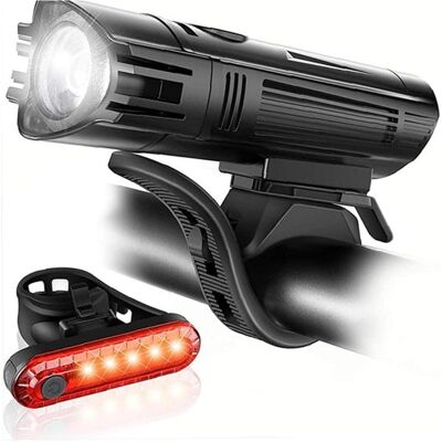 NO BRAND Wasserdichtes, Per Usb Aufladbares Led-fahrradbeleuchtungsset, Leistungsstarkes Vorder- Und Rücklicht Aus Aluminiumlegierung Für Sicheres Fahren Im Freien Bei Nacht NO BRAND Wasserdichtes, Per Usb Aufladbares Led-fahrradbeleuchtungsset, Leistungsstarkes Vorder- Und Rücklicht Aus Aluminiumlegierung Für Sicheres Fahren Im Freien Bei Nacht