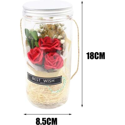 HEAT Handgemachte Seife, Rosenstrauß, Led-lichterkette In Einer Flasche Mit Aufhängeschnur – Das Ideale Geschenk Zum Valentinstag, Zur Hochzeit, Zum Geburtstag Oder Zu Jedem Anderen Anlass. HEAT Handgemachte Seife, Rosenstrauß, Led-lichterkette In Einer Flasche Mit Aufhängeschnur – Das Ideale Geschenk Zum Valentinstag, Zur Hochzeit, Zum Geburtstag Oder Zu Jedem Anderen Anlass.