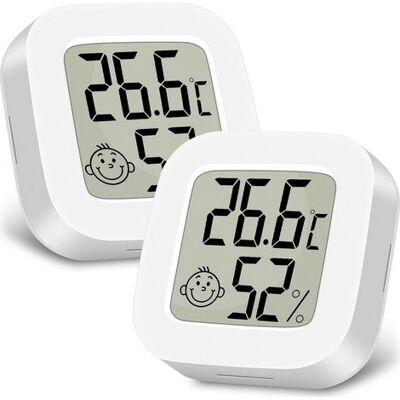 OEM Thermometer Und Hygrometer Für Den Innenbereich, 2er-pack Mini-lcd-thermometer Für Zuhause, Temperatur- Und Feuchtigkeitsmesser Mit Füllstandsanzeige, Geeignet Für Kinderzimmer, Zuhause, Büro (weiß) OEM Thermometer Und Hygrometer Für Den Innenbereich, 2er-pack Mini-lcd-thermometer Für Zuhause, Temperatur- Und Feuchtigkeitsmesser Mit Füllstandsanzeige, Geeignet Für Kinderzimmer, Zuhause, Büro (weiß)