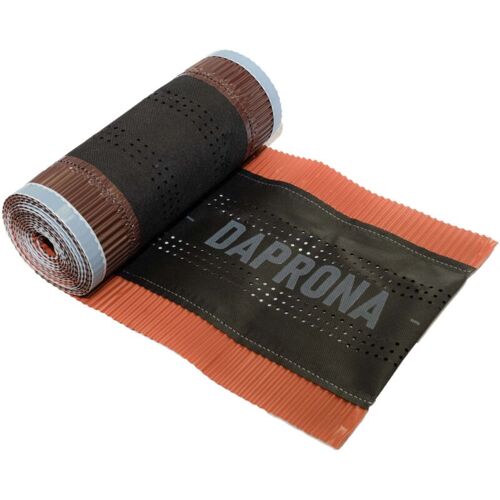 DAPRONA Firstband, Firstrolle Alu Super Vent 5m, Rollfirst für eine optimale Dachfirst Abdeckung, Super Butylkleber - Rot, 1 Rolle, 230mm