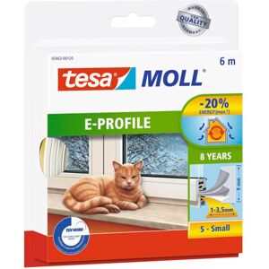 Tesa - Moll E-profil Gummidichtung - Selbstklebende Dichtung Zum Isolieren Von Spalten An Fenstern Und Türen - Weiß - 6 M X 9 Mm X 4 Mm Tesa - Moll E-profil Gummidichtung - Selbstklebende Dichtung Zum Isolieren Von Spalten An Fenstern Und Türen - Weiß - 6 M X 9 Mm X 4 Mm