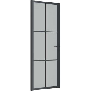 Vidaxl - Innentür 76x201,5 Cm Schwarz Mattglas Und Aluminium Vidaxl - Innentür 76x201,5 Cm Schwarz Mattglas Und Aluminium