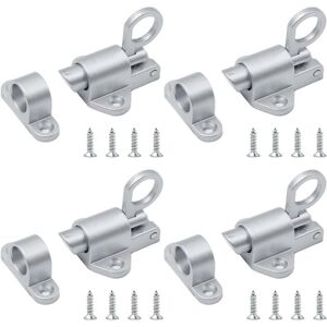 Odipie - Stücke Automatischer Federtürschnäpper, Aluminium-Türschloss, kleiner automatischer Federriegel mit Schrauben, silberner Türriegel für Odipie - Stücke Automatischer Federtürschnäpper, Aluminium-Türschloss, kleiner automatischer Federriegel mit Schrauben, silberner Türriegel für