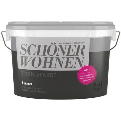 SCHONER WOHNEN Sw Trend Wandfarbe Matt 2,5l Luna 7502 SCHONER WOHNEN Sw Trend Wandfarbe Matt 2,5l Luna 7502