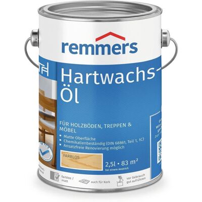 Hartwachs-öl Farblos, 2,5 Liter, Hartwachsöl Für Innen, Dringt Tief Ein, Für Holzböden, Holzmöbel Und Korkböden, Langlebig, Schmutzabweisend - Remmers Hartwachs-öl Farblos, 2,5 Liter, Hartwachsöl Für Innen, Dringt Tief Ein, Für Holzböden, Holzmöbel Und Korkböden, Langlebig, Schmutzabweisend - Remmers