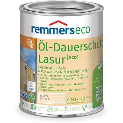 Remmers Weiße Eco-Öl-Dauerschutz-Lasur - Holzschutzmittel Remmers Weiße Eco-Öl-Dauerschutz-Lasur - Holzschutzmittel