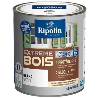Ripolin Weiße Mikroporöse Satin-Holzfarbe - Farbe Ripolin Weiße Mikroporöse Satin-Holzfarbe - Farbe