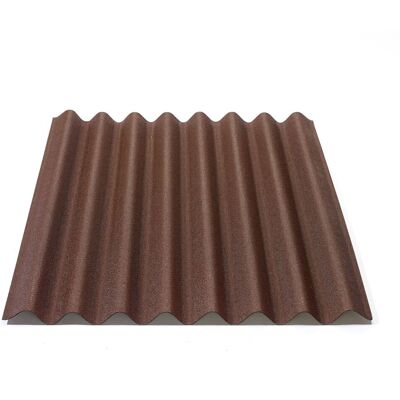 Onduline - Bitumenwellplatte Easyline 100 X 76 Cm 2,6 Mm Braun Dachpappe & Bitumen Onduline - Bitumenwellplatte Easyline 100 X 76 Cm 2,6 Mm Braun Dachpappe & Bitumen