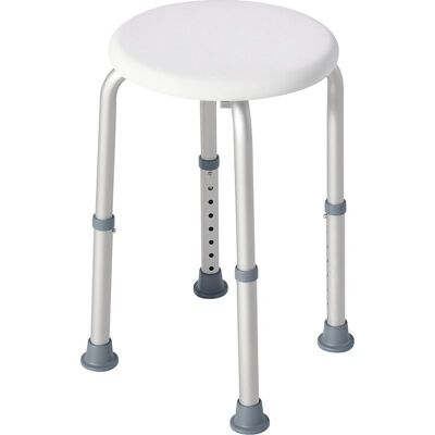 OEM Höhenverstellbarer Duschhocker, Ergonomischer Duschsitz, Rutschfeste Füße, Max. Belastbarkeit 136 Kg, Aluminium, Hdpe, Weiß OEM Höhenverstellbarer Duschhocker, Ergonomischer Duschsitz, Rutschfeste Füße, Max. Belastbarkeit 136 Kg, Aluminium, Hdpe, Weiß