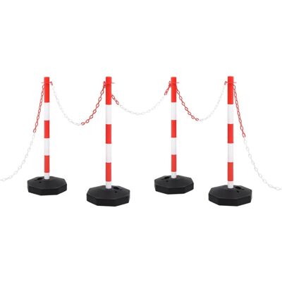 vidaXL Verkehrspfosten-Set mit 10 m Kunststoffkette - Sicherheitshinweis vidaXL Verkehrspfosten-Set mit 10 m Kunststoffkette - Sicherheitshinweis