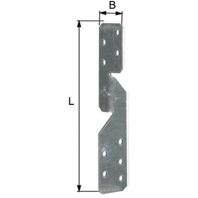 ALBERTS Sparrenpfettenanker Links / Rechts 210x33x2mm ALBERTS Sparrenpfettenanker Links / Rechts 210x33x2mm