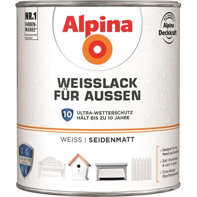 Weisslack Für Außen Seidenmatt Weiß 2,0 Ltr. - Alpina Weisslack Für Außen Seidenmatt Weiß 2,0 Ltr. - Alpina