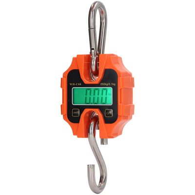 HEAT Digitale Hängewaage, Orange, Handlich, Verschiedene Einheiten, Wasserdicht, Mini-kranwaage Für Angler, 0,2 Kg – 250 Kg HEAT Digitale Hängewaage, Orange, Handlich, Verschiedene Einheiten, Wasserdicht, Mini-kranwaage Für Angler, 0,2 Kg – 250 Kg