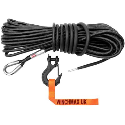 WINCHMAX Armourline Synthetisches Seil 20 M X 10 Mm, Lochfixierung. 3/8 Zoll Taktischer Haken. WINCHMAX Armourline Synthetisches Seil 20 M X 10 Mm, Lochfixierung. 3/8 Zoll Taktischer Haken.