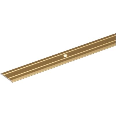 Bergangsprofil, Gebohrt, Alu Gold Elox., Lxbxs 900x38x1,0mm - Alberts Bergangsprofil, Gebohrt, Alu Gold Elox., Lxbxs 900x38x1,0mm - Alberts