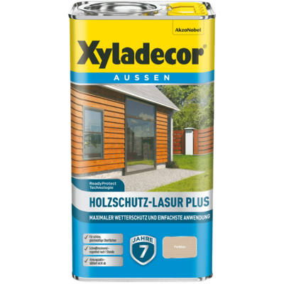 Xyladecor Holzschutz-lasur Plus, Maximaler Wetterschutz Und Einfachste Anwendung, Farblos, 4 L Xyladecor Holzschutz-lasur Plus, Maximaler Wetterschutz Und Einfachste Anwendung, Farblos, 4 L