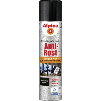 Alpina - Sprühmetallschutz-lack Hammerschlag 400 Ml Schwarz Sprühlack Schutzlack Alpina - Sprühmetallschutz-lack Hammerschlag 400 Ml Schwarz Sprühlack Schutzlack