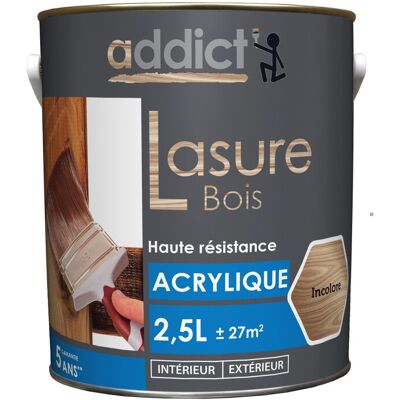Lasure Acrylique Chêne Clair Addict Protection Bois Durable, Aspect Chêne Clair - Addict Lasure Acrylique Chêne Clair Addict Protection Bois Durable, Aspect Chêne Clair - Addict