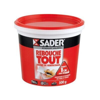 SADER Pot Pâte Enduit Rebouche Tout - 500g - Spachtelmasse SADER Pot Pâte Enduit Rebouche Tout - 500g - Spachtelmasse