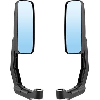 HEAT Schwarze, Blendfreie Motorradspiegel Aus Aluminium, 2er-packung, Individuell Anpassbare, Wendbare Seitenspiegel HEAT Schwarze, Blendfreie Motorradspiegel Aus Aluminium, 2er-packung, Individuell Anpassbare, Wendbare Seitenspiegel
