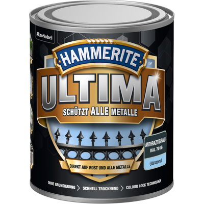 AkzoNobel - HAMMERITE Ultima - Anthrazitgrau - Metallfarbe AkzoNobel - HAMMERITE Ultima - Anthrazitgrau - Metallfarbe
