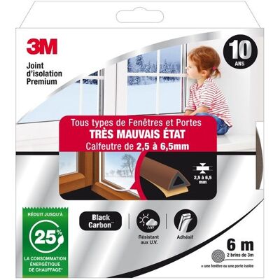 Premium Tür-/fensterdichtung In Sehr Schlechtem Zustand, 2,5 Bis 6,5 Mm X 6 M, Braun 3m Premium Tür-/fensterdichtung In Sehr Schlechtem Zustand, 2,5 Bis 6,5 Mm X 6 M, Braun 3m