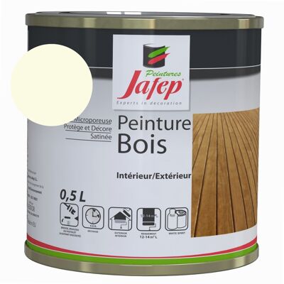 Holzfarbe Weiß Elfenbein 0,5l Jafep Holzfarbe Weiß Elfenbein 0,5l Jafep