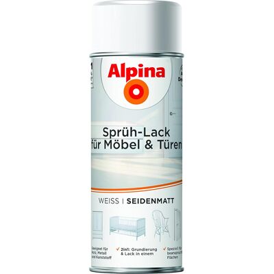 Sprühlack Für Möbel & Türen 400 Ml Weiß Seidenmatt Sprühlacke - Alpina Sprühlack Für Möbel & Türen 400 Ml Weiß Seidenmatt Sprühlacke - Alpina