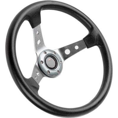 HEAT 14-zoll-sportlenkrad (350 Mm), Aluminium, Pu-leder, Silber, Rennsport, Drift, Universal-autolenkrad HEAT 14-zoll-sportlenkrad (350 Mm), Aluminium, Pu-leder, Silber, Rennsport, Drift, Universal-autolenkrad