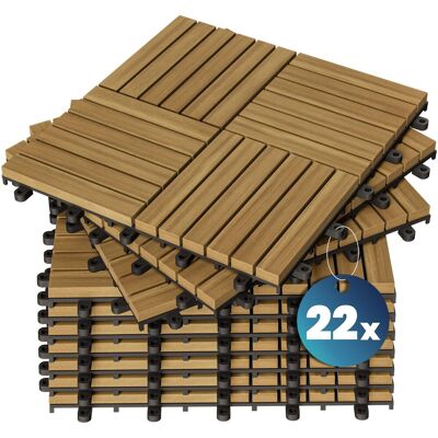 Holzfliesen Fsc®-zertifiziertes Akazien- Eukalyptusholz 30x30cm Fliese Stecksystem Mosaik Zuschneidbar Terrasse Balkon Sets 22x Akazie Quattro Mosaik - Casaria Holzfliesen Fsc®-zertifiziertes Akazien- Eukalyptusholz 30x30cm Fliese Stecksystem Mosaik Zuschneidbar Terrasse Balkon Sets 22x Akazie Quattro Mosaik - Casaria